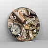 Wanduhr - Rund - Glasuhr - Kompass Kompass Karte - 40x40cm Produktbild-Vorschau 4