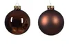 Weihnachtskugeln Glas 8cm 6 Stück - Espressobraun Produktbild-Vorschau 1