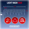 Diagram illustrating the dimensions and features of LED icicle lights. Anteprima dell’immagine prodotto