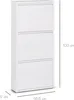 Metalowa szafka na buty 3 drzwi - 50 x 15 x 103 cm - Podgląd zdjęcia produktu 2