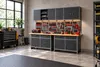 Armadio per garage, set da 6 pezzi, 240 cm - Nero/Grigio Anteprima dell’immagine prodotto 2