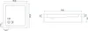 Technical drawing of a shower tray with dimensions. Produktbild-Vorschau