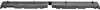 Two black plastic parts are laid out horizontally against a white background. Voir les images du produit