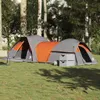 Campingzelt 5 Personen Grau und Orange Wasserdicht, Produktbild-Vorschau 1