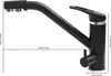 A black kitchen faucet with measurement indicators. Podgląd zdjęcia produktu