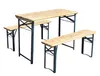 Balkon-Bierzeltgarnitur 3-teilig 110cm lang | 1 x Tisch 2 x Produktbild-Vorschau 1