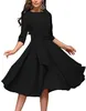 FENJAR Damen Elegantes Audrey-Hepburn-Kleid mit gerafftem Produktbild-Vorschau 1