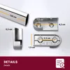 HOOZ Kleiderstange Chrom mit Halterung - 100 cm Produktbild-Vorschau 5
