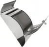 A stainless steel mailbox with its doors open, shown against a white background. Produktbild-Vorschau