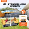 VEVOR Holzsandkasten mit Überdachung, Sandkasten, Sandgrube Produktbild-Vorschau 2