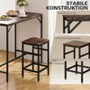 HOMCOM Bartisch-Set Stehtisch mit 4 Barhockern 5-teiliges Produktbild-Vorschau 5
