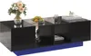 Merax Couchtisch mit Glastischplatte und Stauraum, Produktbild-Vorschau 9