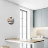 Glasuhr Wanduhr Küchenuhr Echt-Glas 30fi cm Tasse weiß Produktbild-Vorschau 5