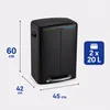 Relaxdays Mülleimer, 2 Fächer, 2x20 l, entnehmbare Produktbild-Vorschau 4