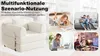 Slaapbank met chenillebekleding, 2-in-1 design, met Productafbeelding-voorbeeld 6
