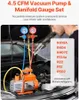 4,5CFM HVAC 1-stufige Vakuumpumpe 150W und Manometer-Kit - Produktbild-Vorschau 2