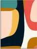 ARTland Leinwandbild Abstrakt Midcentury Modern Shapes 1 Produktbild-Vorschau 1