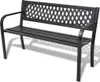 vidaXL Banc de jardin 118 cm acier noir Voir les images du produit 4