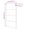 vidaXL Duschwand für Begehbare Dusche Schwarz 115x195 cm Produktbild-Vorschau 7