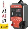 A VEVOR fence charger and its accessories are displayed against a multi-colored background. Produktbild-Vorschau
