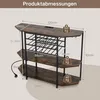 Stojak na wino COSTWAY z uchwytem na kieliszki i półkami, Podgląd zdjęcia produktu 4