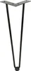 Zestaw 4 nóżek meblowych Hairpin, wysokość 41 cm, czarne Podgląd zdjęcia produktu 2