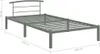 vidaXL Bettgestell Grau Metall 90x200 cm Produktbild-Vorschau 6