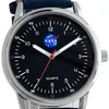 NASA Herrenarmbanduhr mit Lederarmband Astronaut Weltall Produktbild-Vorschau 2