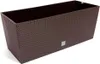 A brown rectangular planter box with a woven texture. Anteprima dell’immagine prodotto