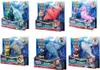 A collage of six Paw Patrol Aqua Pups toy packages, each featuring a character and a sea creature. Produktbild-Vorschau