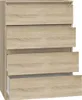 Topeshop M4 SONOMA, Dub, 4 zásuvka/zásuvek, Dřevotřískové Náhled obrázku produktu 4