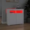 vidaXL Sideboard avec lampes LED blanc 80x35x75 cm Voir les images du produit 3