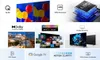 Collage of marketing images and text describing TV features. Produktbild-Vorschau