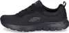 A side view of a black Skechers shoe. Voir les images du produit