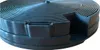 A close-up, angled view of a black coiled filter, possibly for a range hood. Produktbild-Vorschau