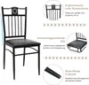 A black dining chair with descriptive text and close-up images highlighting its features. Anteprima dell’immagine prodotto