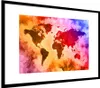 MuchoWow® MuchoWow® Gerahmtes Poster Weltkarte - Farbe - Produktbild-Vorschau 6