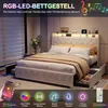 Čalouněná postel ProximaX 140 × 200 cm se 4 zásuvkami, RGB Náhled obrázku produktu 4