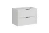 A white bathroom vanity with two drawers. Podgląd zdjęcia produktu
