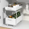 2 Ebenen Küchenregal mit 2 Korb-Auszügen Unterschrankregal Produktbild-Vorschau 1