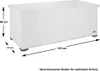 A white storage box with dimensions indicated by measurement lines and text. Produktbild-Vorschau