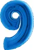Riesenzahl Folienballon 40"/102cm | Blau Zahl: 9 Produktbild-Vorschau 1