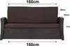 A brown outdoor sofa cushion with dimensions indicated. Náhled obrázku produktu