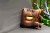 MuchoWow® Outdoor Kissen - Frau - Gold - Lippen - 40x40 cm Produktbild-Vorschau 2