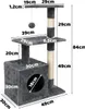Drapak dla kota 3 poziomy, 84 cm, drapak z domkiem, Podgląd zdjęcia produktu 10