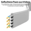 JAMEGA RJ45 LAN Flachkabel, 1,5 m, Grau, Produktbild-Vorschau 4