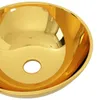 vidaXL Waschbecken 28 x 10 cm Keramik Golden Produktbild-Vorschau 4