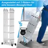 Jopassy Leiter Mehrzweckleiter Alu Gelenkleiter Klappleiter Produktbild-Vorschau 3