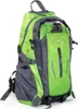 A green and gray backpack shown from the front-side. Náhled obrázku produktu