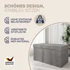 CASARIA® Sitzbank mit Stauraum Faltbar Grau 80x40x40cm Produktbild-Vorschau 3